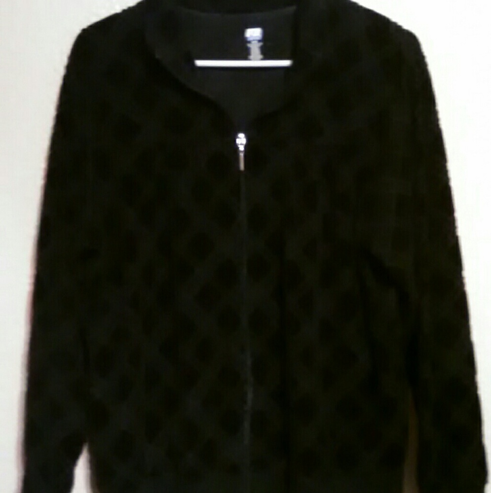 SJB Active black quilted look zippered jacket